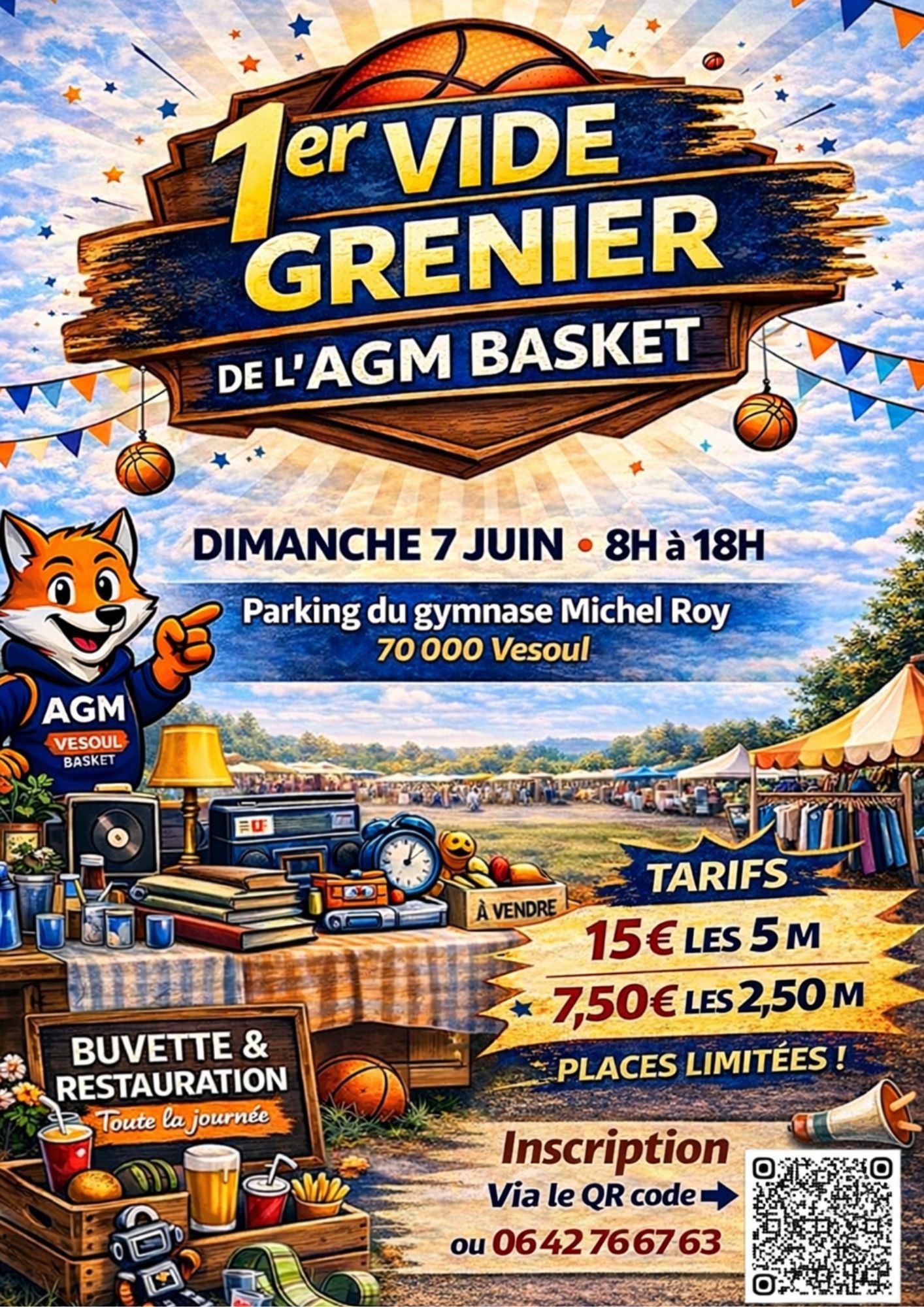 VIDE GRENIER AGM BASKET DIMANCHE 7 JUIN 